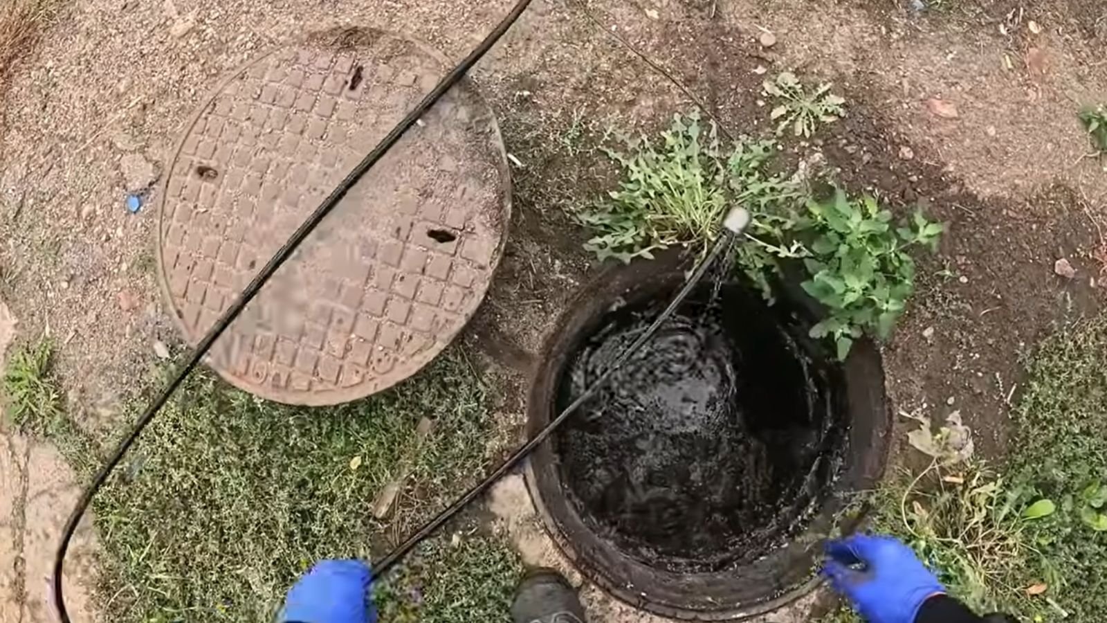 Hydro jetting equipment being used to clear a drain line in Naples, FL