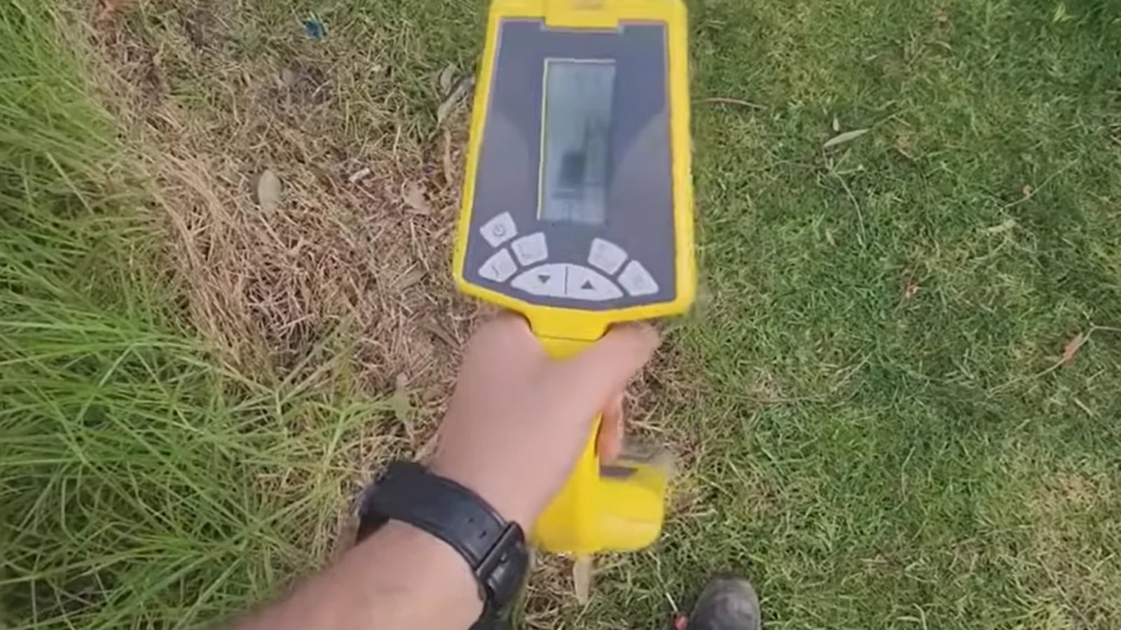 Acoustic slab leak detection equipment being used on a tile floor in Naples, FL